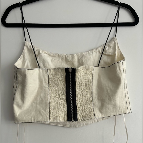Urban Outfitters Cream Bustier Tank Top Size Medium - Picture 4 of 5